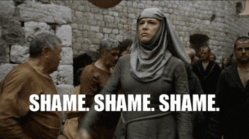 game of thrones shame GIF