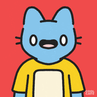 GIF Chat bleu inversé par Cool Cats