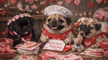 Valentines Day Pug Love GIF