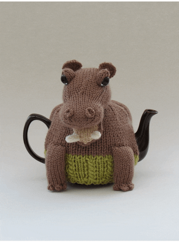 TeaCosyFolk africa knitting knit hippo GIF