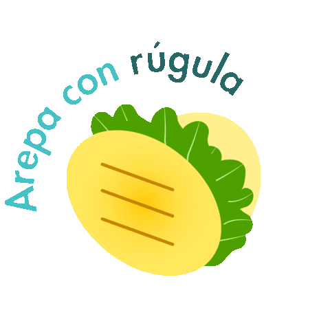 Arepa Con Rugula Sticker by Makeitgrain