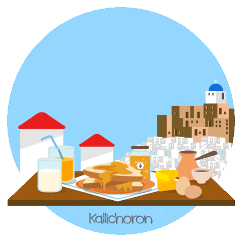 Greek Islands Breakfast Sticker by Kallichoron Art Boutique Hotel