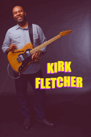 KirkFletcher happy music man guitar GIF