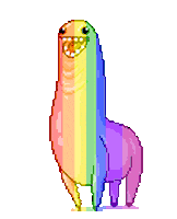 big rainbow llama