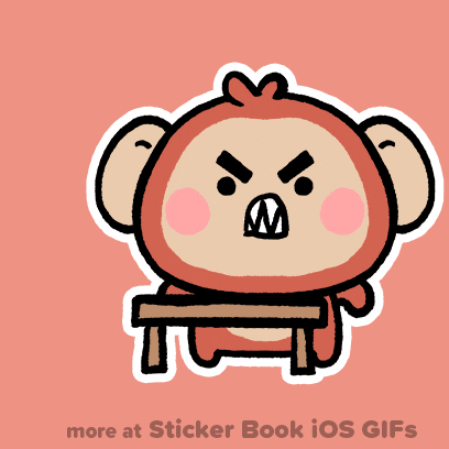 Angry Monkey Gif By Sticker Book Ios GIF