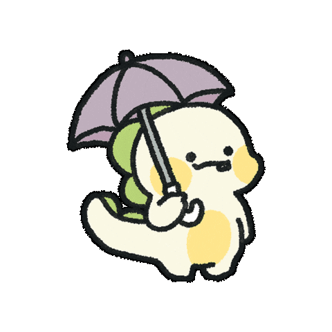 Rain Dino Sticker