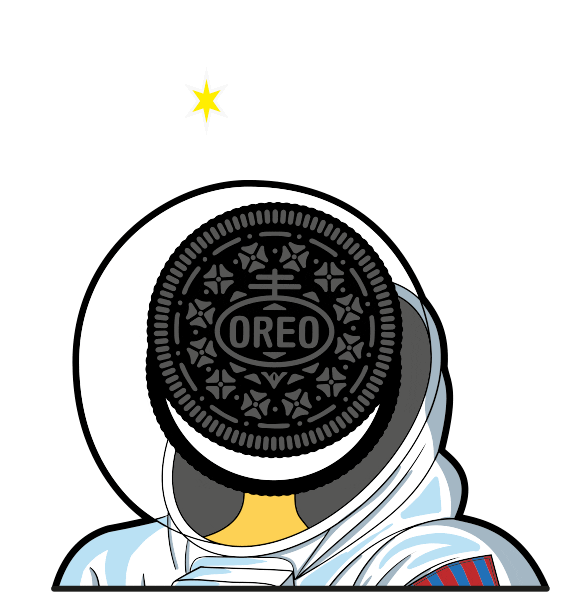 Hungry Space Sticker by Oreo