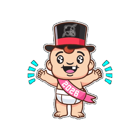 Happy New Year Spinning Sticker by @Phetus88