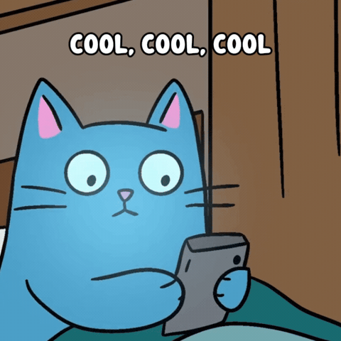 Blue Cat Sarcasm GIF