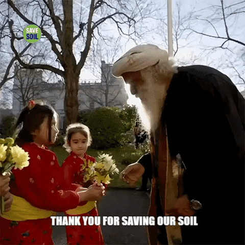 Sadhguru Thank You GIF by Conscious Planet - Save Soil