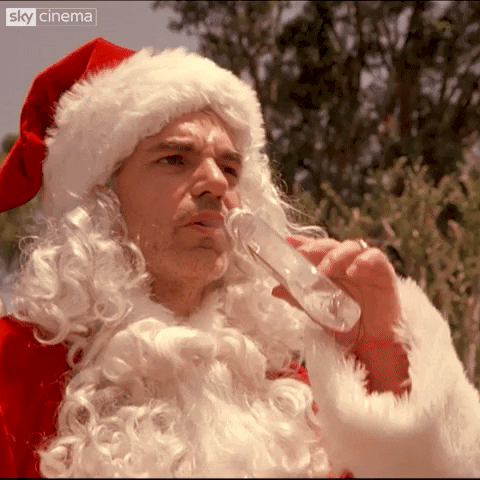 Bad Santa Drinking GIF by Sky - Find & Share on GIPHY
