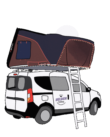 Van Camping Sticker by Andrea Voss