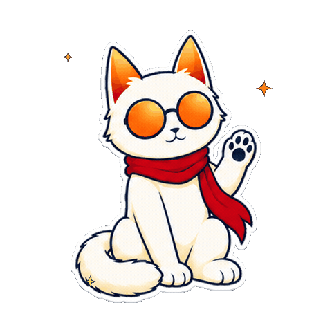 Cat Fun Sticker by Desertcatclub