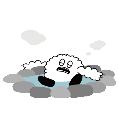 Hot Spring Spa Sticker by exizzleline