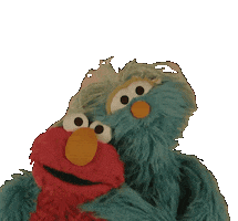 Friends Kiss Sticker by Sesame Street