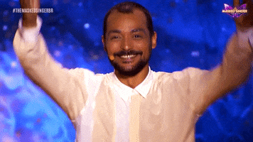 Happy Open Arms GIF by The Masked Singer Brasil