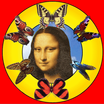 Mona Lisa Butterfly GIF