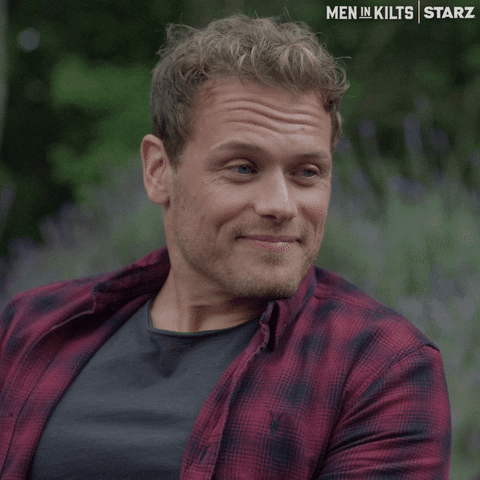 Sam Heughan Laughing GIF by Men in Kilts: A Roadtrip with Sam and Graham