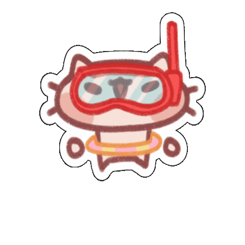 Cat Scuba Sticker