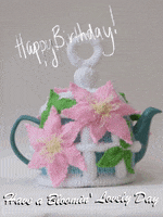Happy Birthday Flowers GIF by TeaCosyFolk