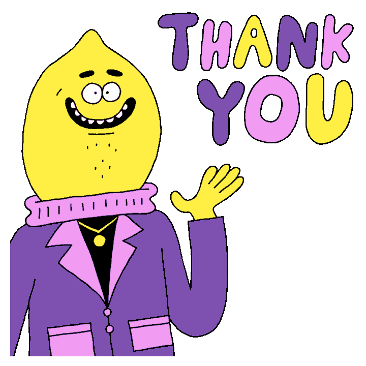 Thanks Thank You Sticker by Psychrome