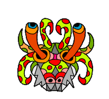 Puerto Rico Vejigante Sticker by MOYOGASH