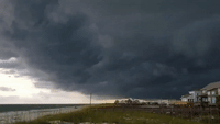 Storm Clouds Roll Through Florida Beach