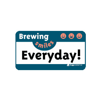 Brewing Sticker by Huggs Coffee