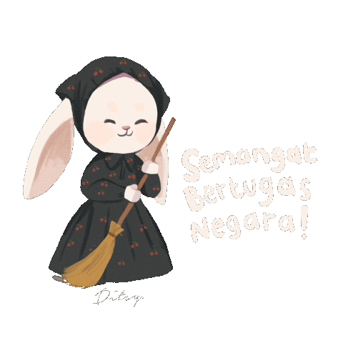 Bunny Sticker by Ditsy Creative