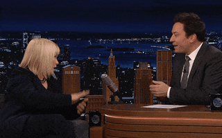 High Five Patriciaarquette GIF by The Tonight Show Starring Jimmy Fallon