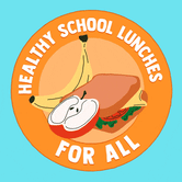 Healthy school lunches for all sticker