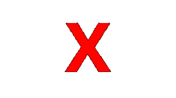 Red X 3D Sticker