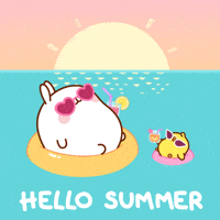 Chilling Summer Solstice GIF by Molang