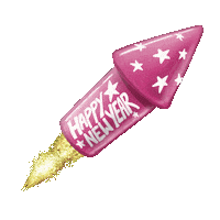 Happy New Year Rocket Sticker
