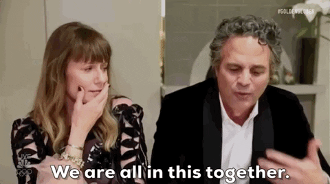 We Are All In This Together Mark Ruffalo GIF by Golden Globes - Find & Share on GIPHY