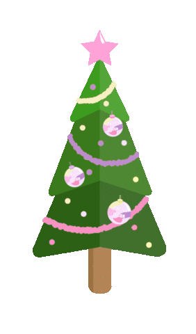 Christmas Tree Pink Sticker by Strictly Design