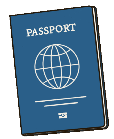 Travel Passport Sticker by John Philp