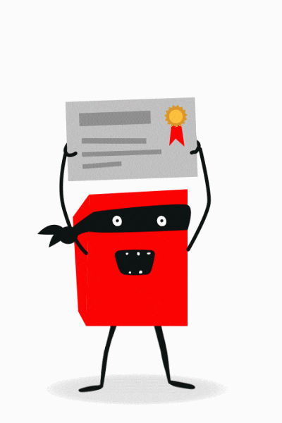 Ouiii! Mon certificat!!!