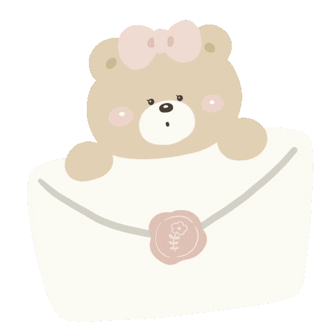 くま 手紙 Sticker by fuwakuma.yuco
