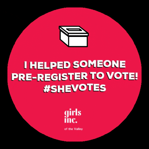 girlsincvalley voting register to vote she votes girls inc GIF