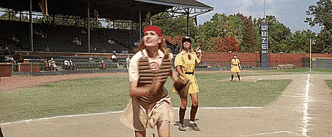 Geena Davis Baseball GIF