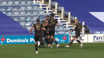 Celebrate Group Hug GIF by Wigan Athletic