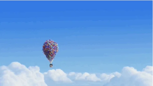 clouds balloons GIF
