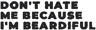 Text Beard Sticker by MULTI AWESOME STUDIO