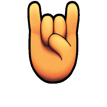 Horns Up Sticker by Death Metal Pop Art