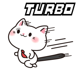 Cat Run Bibou Sticker