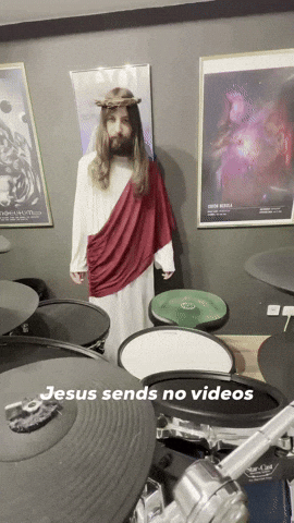 Jesus Drumming GIF