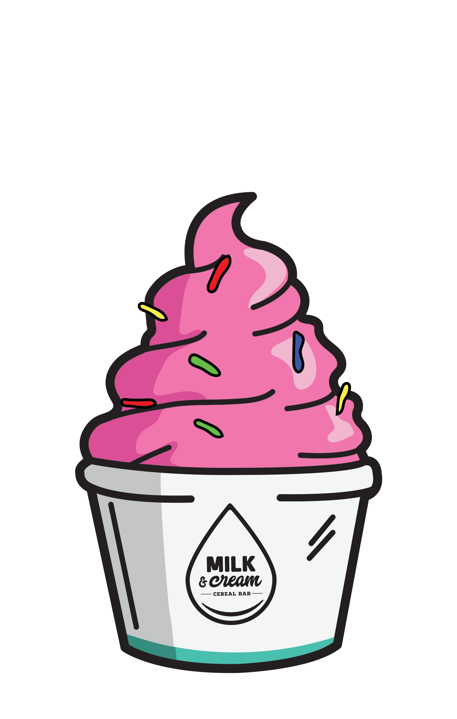 Icecream Sprinkles Sticker by Milk And Cream Cereal Bar for iOS