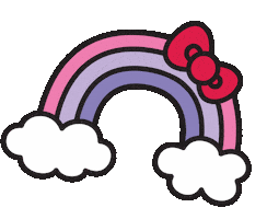 Rainbow Racing Sticker by Hello Kitty