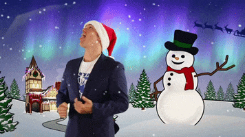nickjboni christmas snow santa snowman GIF